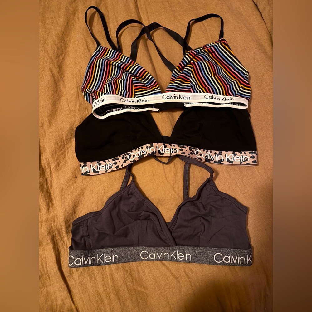 Calvin Klein bundle of 3 bralettes